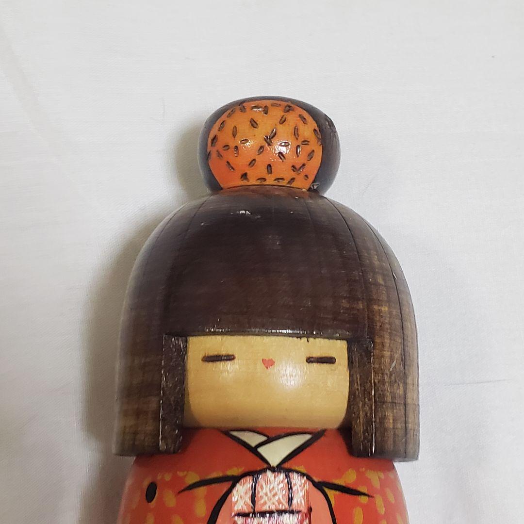 かずを作　高見沢一夫　創作こけし　内閣総理大臣賞受賞作家　約17㎝　昭和レトロ