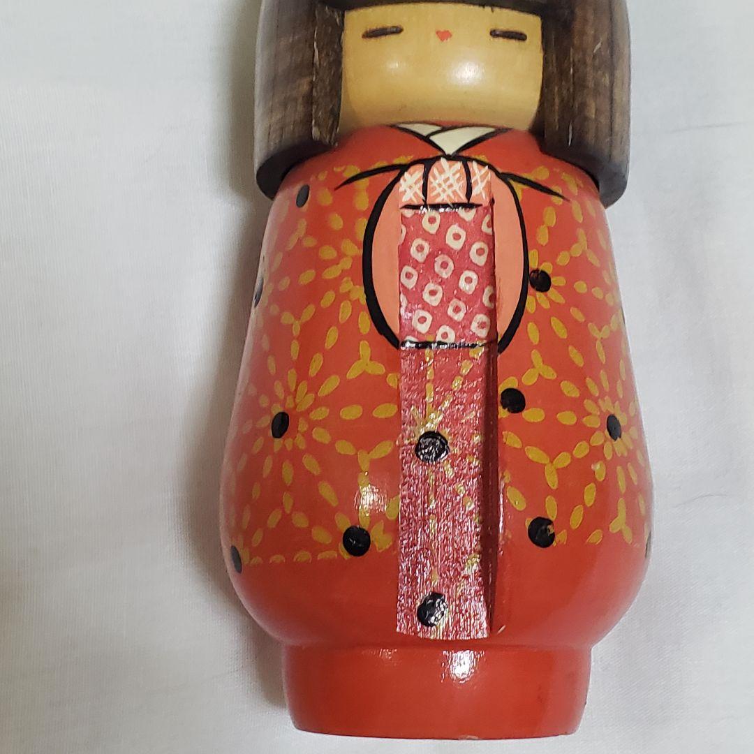 かずを作　高見沢一夫　創作こけし　内閣総理大臣賞受賞作家　約17㎝　昭和レトロ