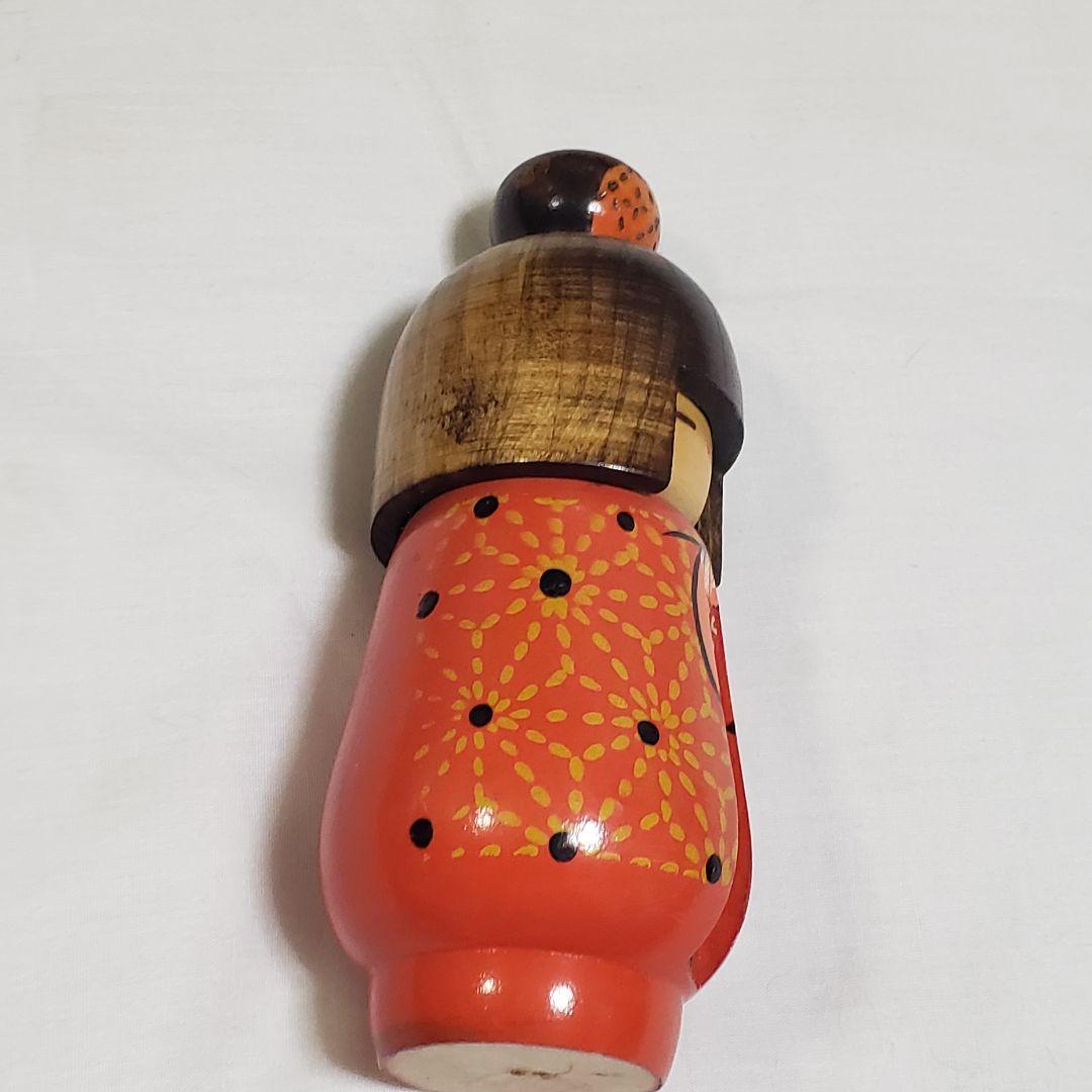 かずを作　高見沢一夫　創作こけし　内閣総理大臣賞受賞作家　約17㎝　昭和レトロ