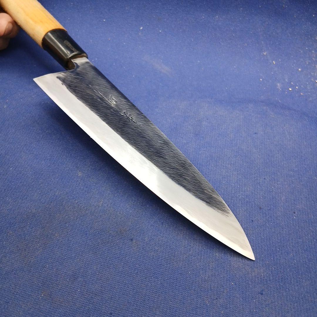 Hiroaki Deba Japanese Kitchen Knife Forged Blade with Wooden Handle