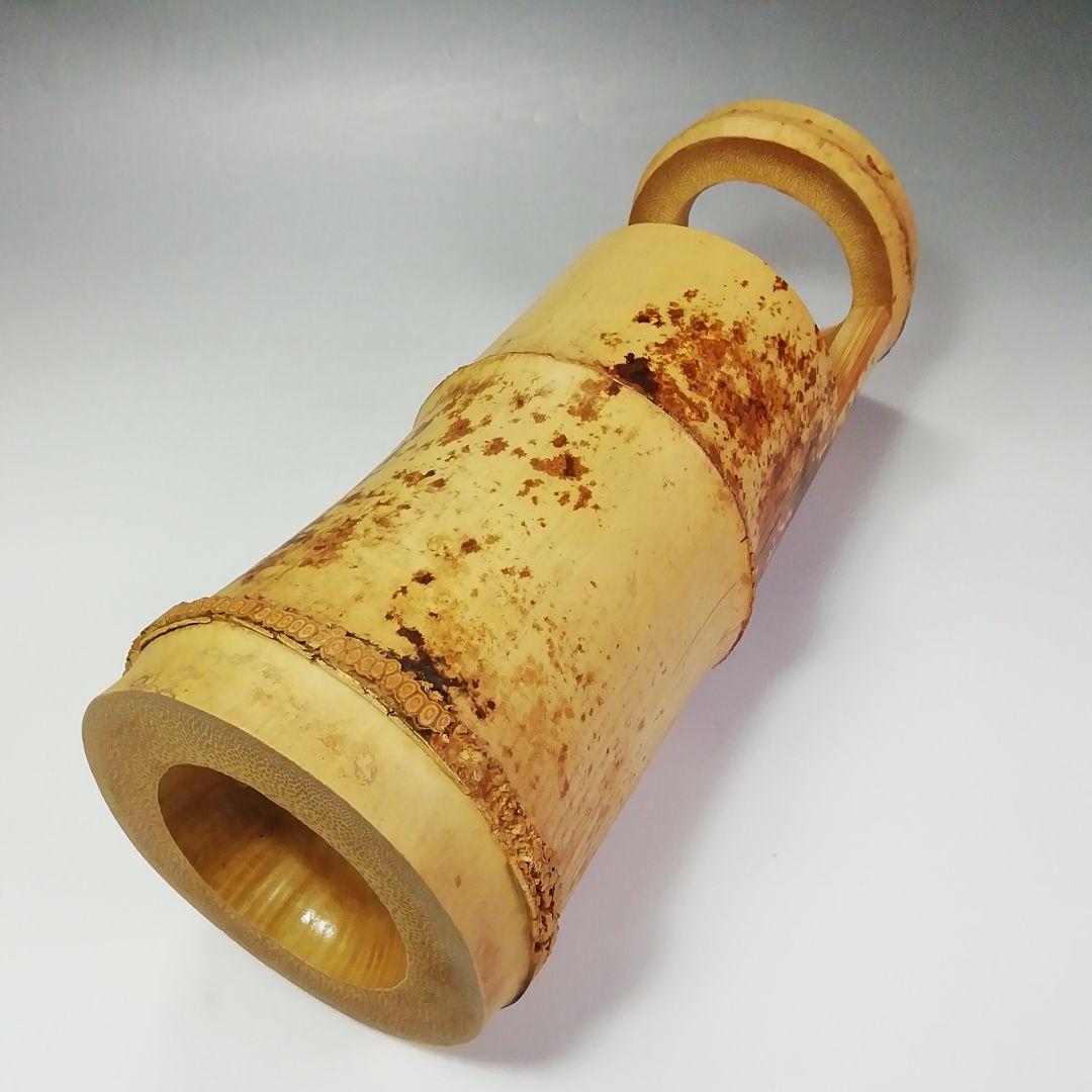 Tachibana Daiki of Daitokuji Bamboo Hanaire Flower Vase Ichijugiri named Matsukaze Height approx. 26 cm Width approx. 9.5 cm