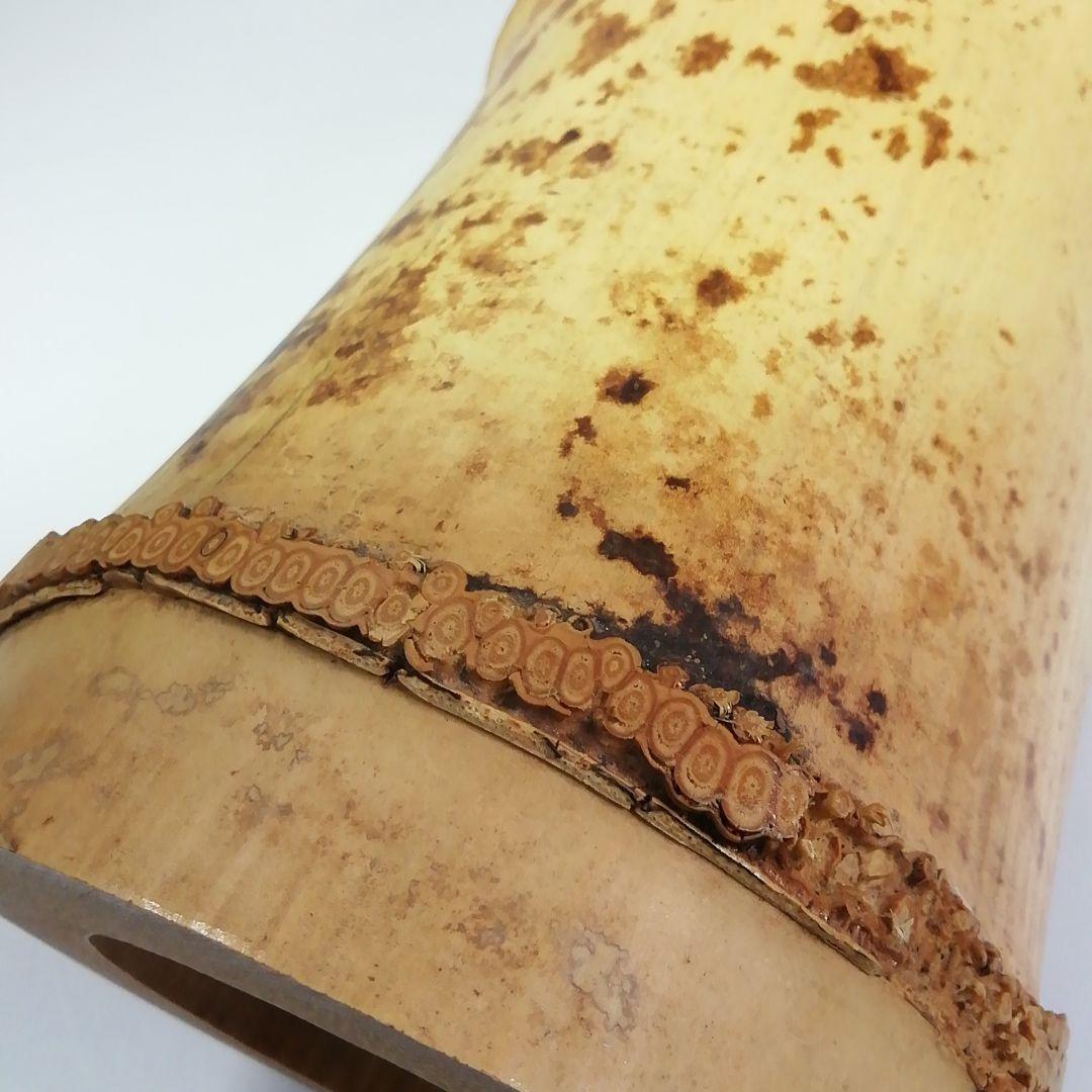 Tachibana Daiki of Daitokuji Bamboo Hanaire Flower Vase Ichijugiri named Matsukaze Height approx. 26 cm Width approx. 9.5 cm