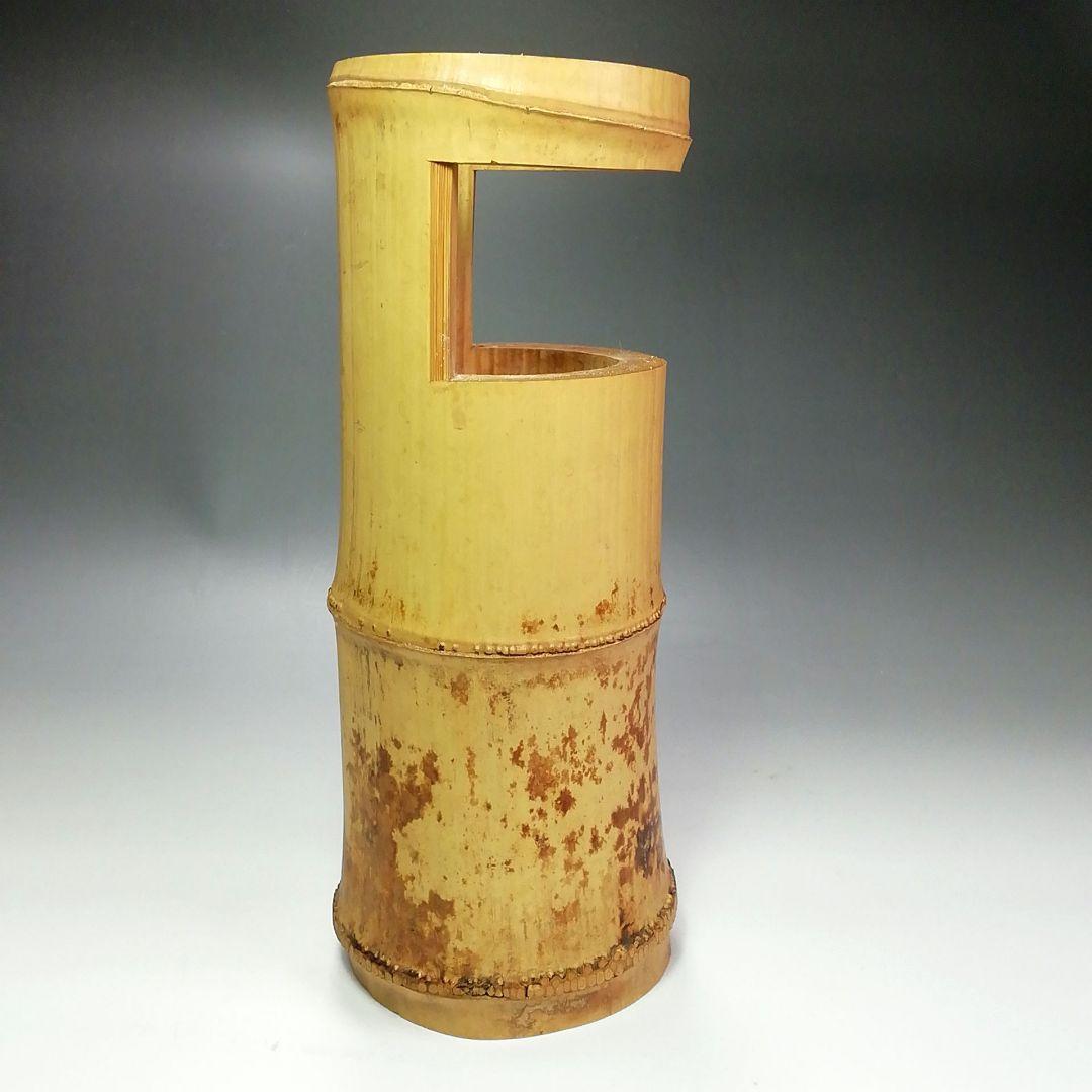 Tachibana Daiki of Daitokuji Bamboo Hanaire Flower Vase Ichijugiri named Matsukaze Height approx. 26 cm Width approx. 9.5 cm