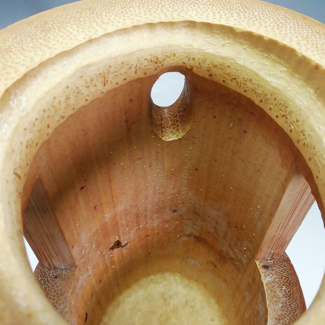 Tachibana Daiki of Daitokuji Bamboo Hanaire Flower Vase Ichijugiri named Matsukaze Height approx. 26 cm Width approx. 9.5 cm