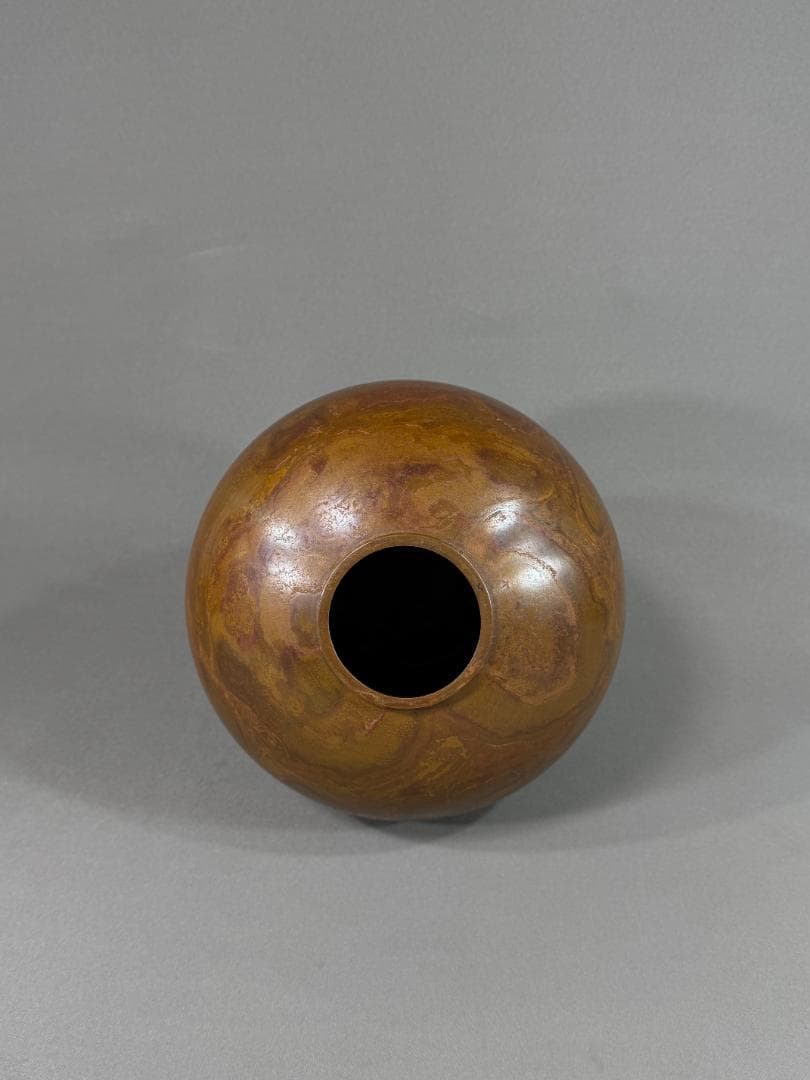 Hasegawa Yoshihisa Bronze Flower Vase Madara Shido Karadou Yamagata Casting with Box