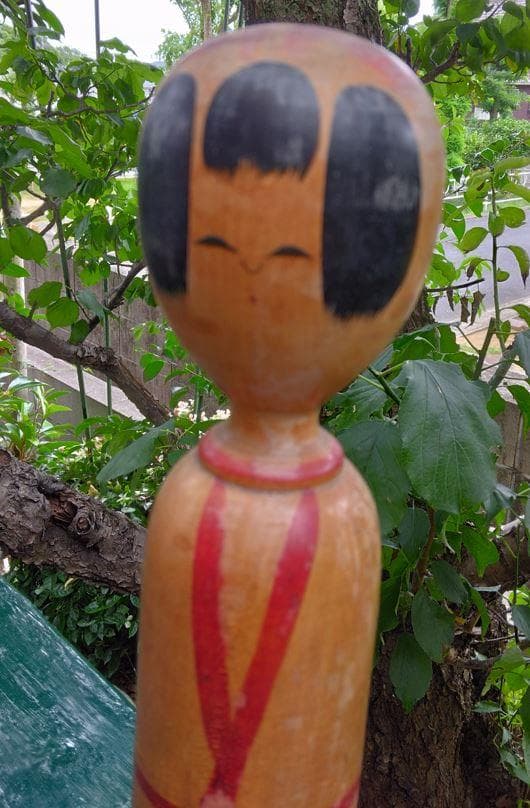 Ogura Kyutaro and Abe Heishiro Kijiyama Kokeshi Pair of Dolls, Wood