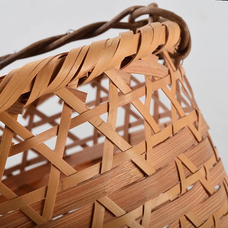 Seiryusai Bamboo Flower Basket Kago Hanaire Vase with Tomobako Box