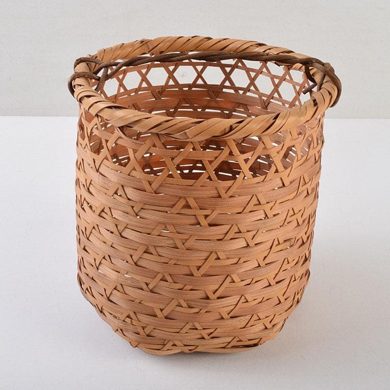 Seiryusai Bamboo Flower Basket Kago Hanaire Vase with Tomobako Box