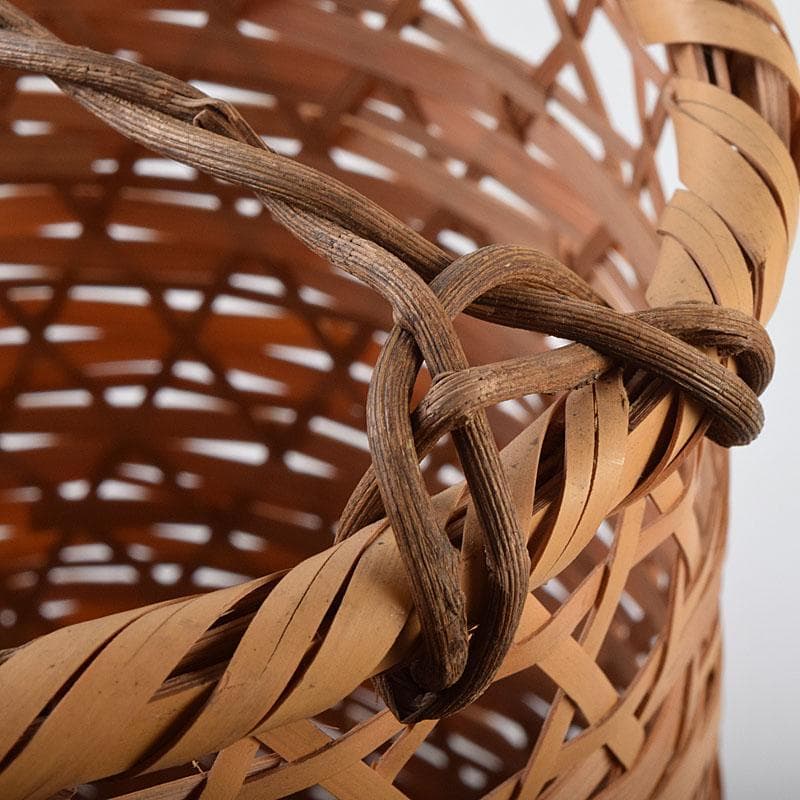 Seiryusai Bamboo Flower Basket Kago Hanaire Vase with Tomobako Box