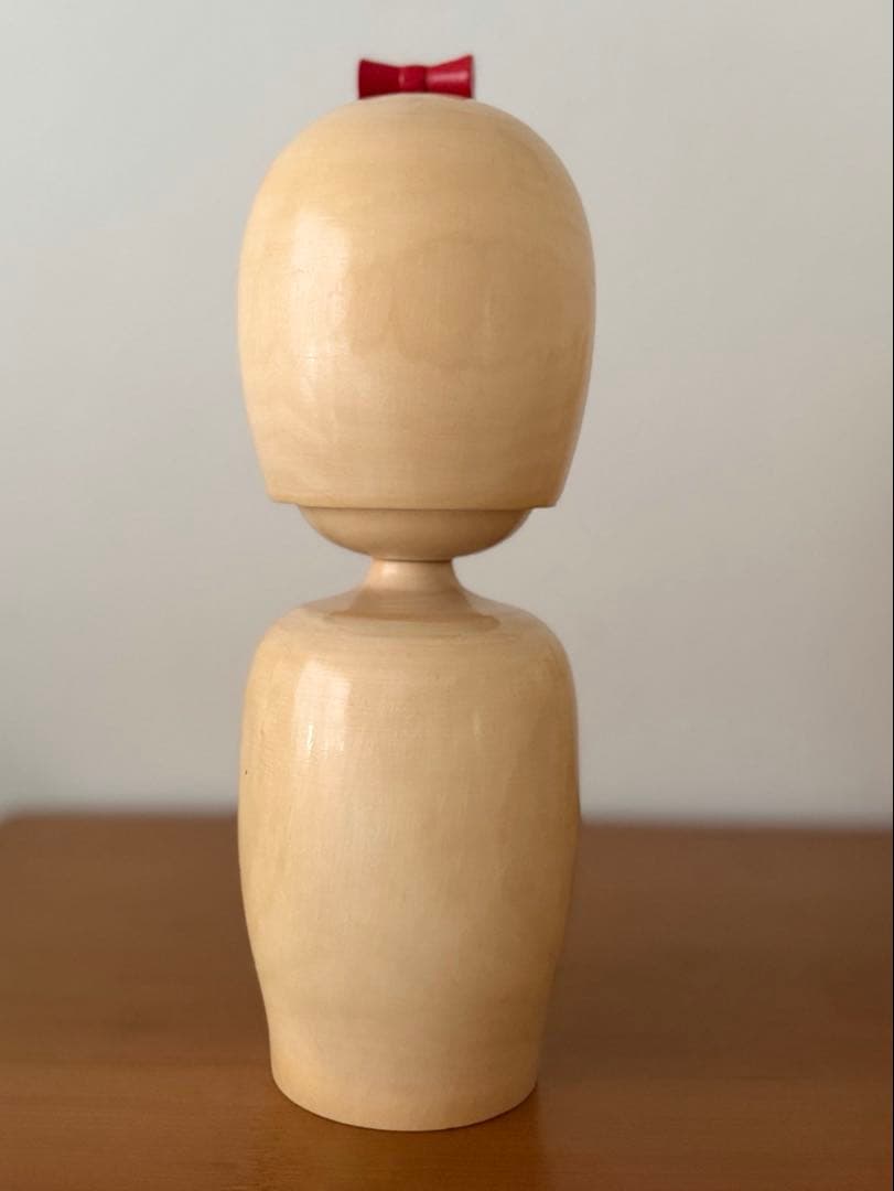 Yajima Suiho Modern Creative Kokeshi Doll 26 cm Striped Bangs Floral Design