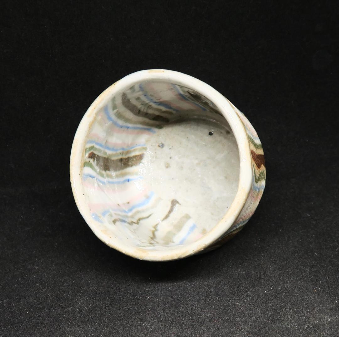 Kajita Yoshihisa Nerikomi Sake Cup Guinomi Ochoko Marujukama Signed