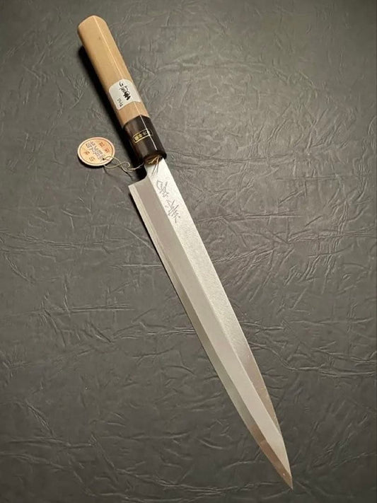 Kanefusa Yanagiba Sashimi Knife Water Buffalo Horn Ferrule, Seki Japan, Handmade