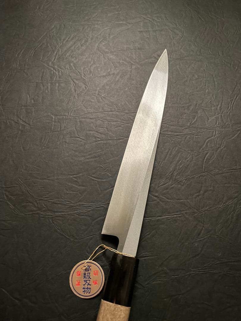 Kanefusa Yanagiba Sashimi Knife Water Buffalo Horn Ferrule, Seki Japan, Handmade