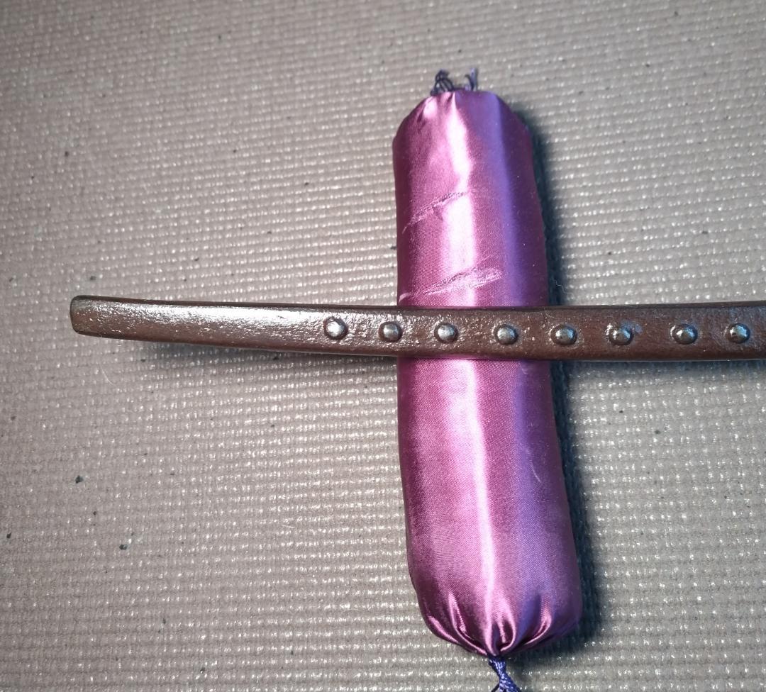 Japanese Kabutowari Iron Truncheon with Riveted Blade and Small Tsuba