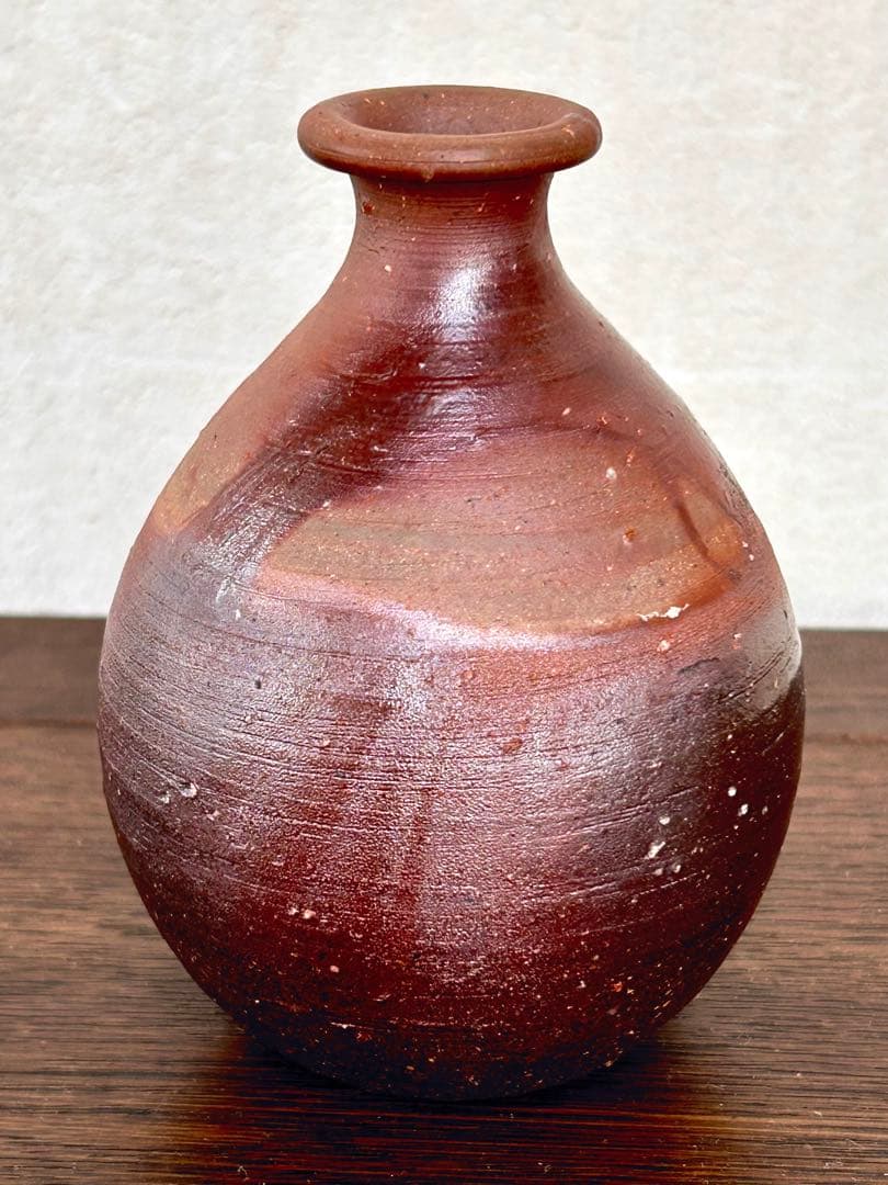 Fujiwara Yu Bizen Tokkuri Sake Flask & Vase, Living National Treasure, Signed