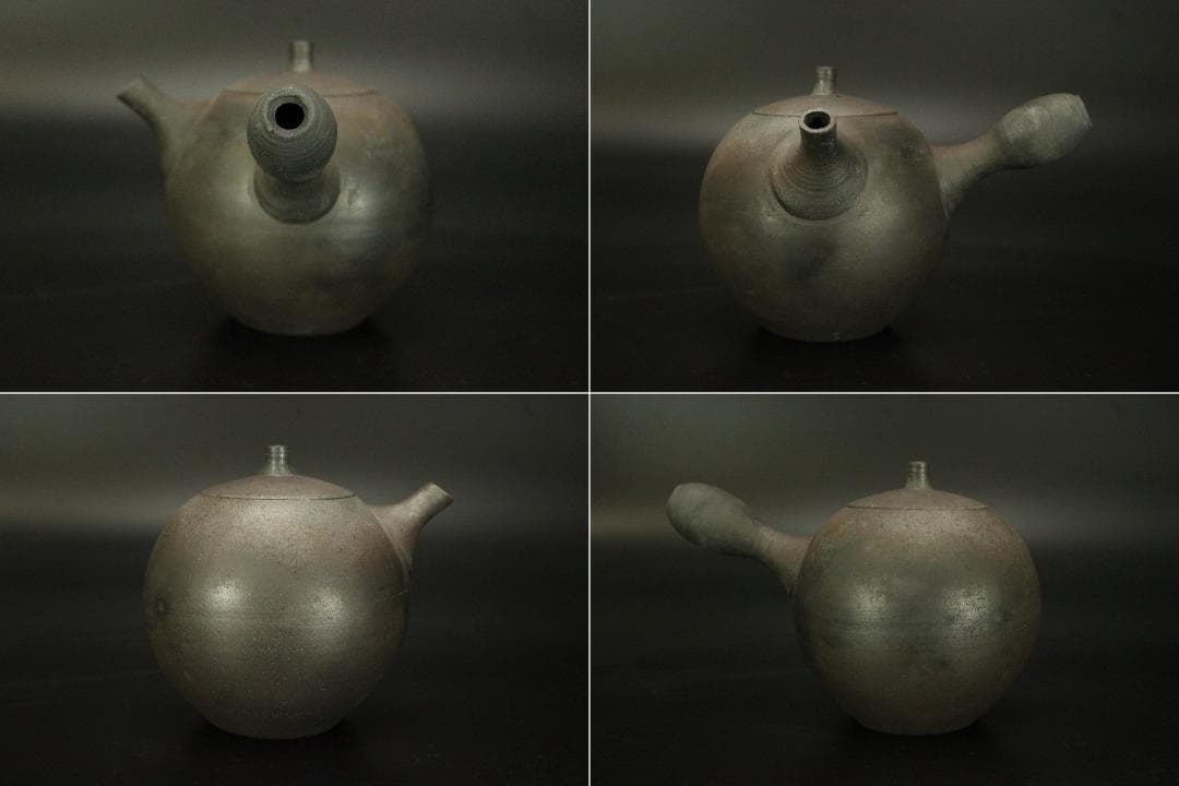 Kuroda Takashi Kasama Yaki Yokote Teapot Yakishime Stoneware with Tomobako