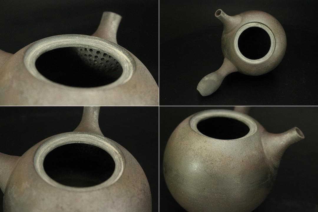 Kuroda Takashi Kasama Yaki Yokote Teapot Yakishime Stoneware with Tomobako