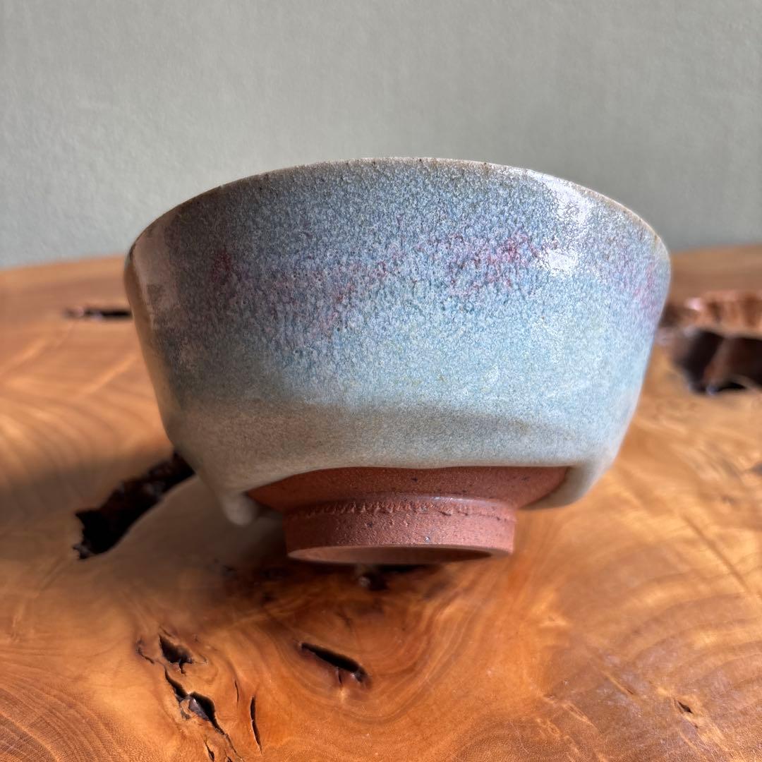 Japanese Matcha Chawan Tea Bowl with Kiln-Glaze Finish and Tomobako Box