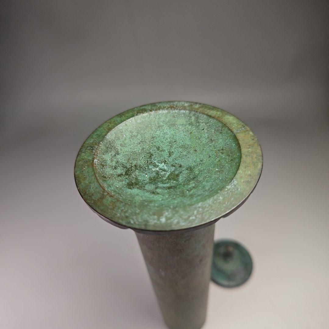 Kanaya Joun Kyozutsu Flower Vase Karakane Bronze with Tomobako Box