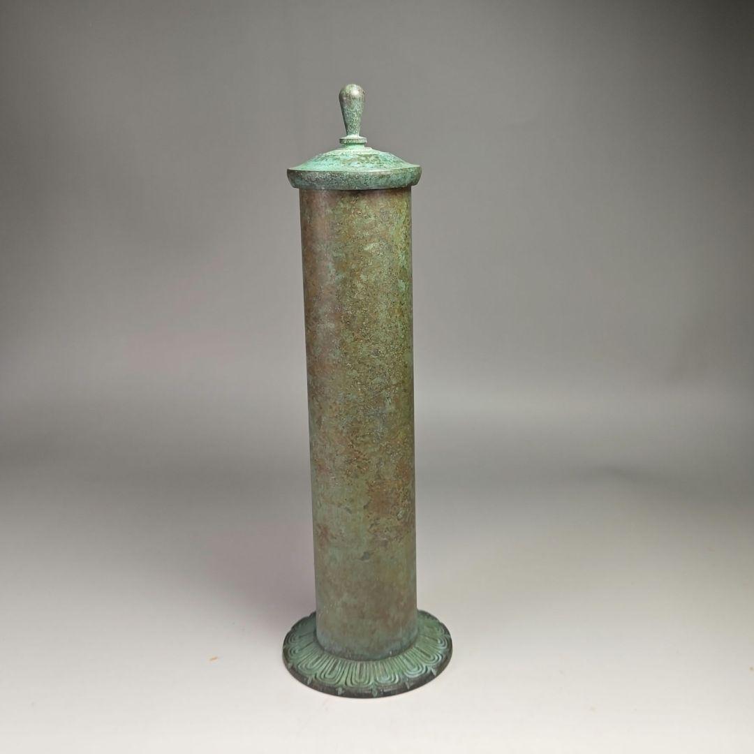 Kanaya Joun Kyozutsu Flower Vase Karakane Bronze with Tomobako Box