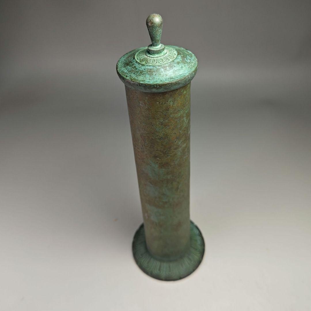 Kanaya Joun Kyozutsu Flower Vase Karakane Bronze with Tomobako Box