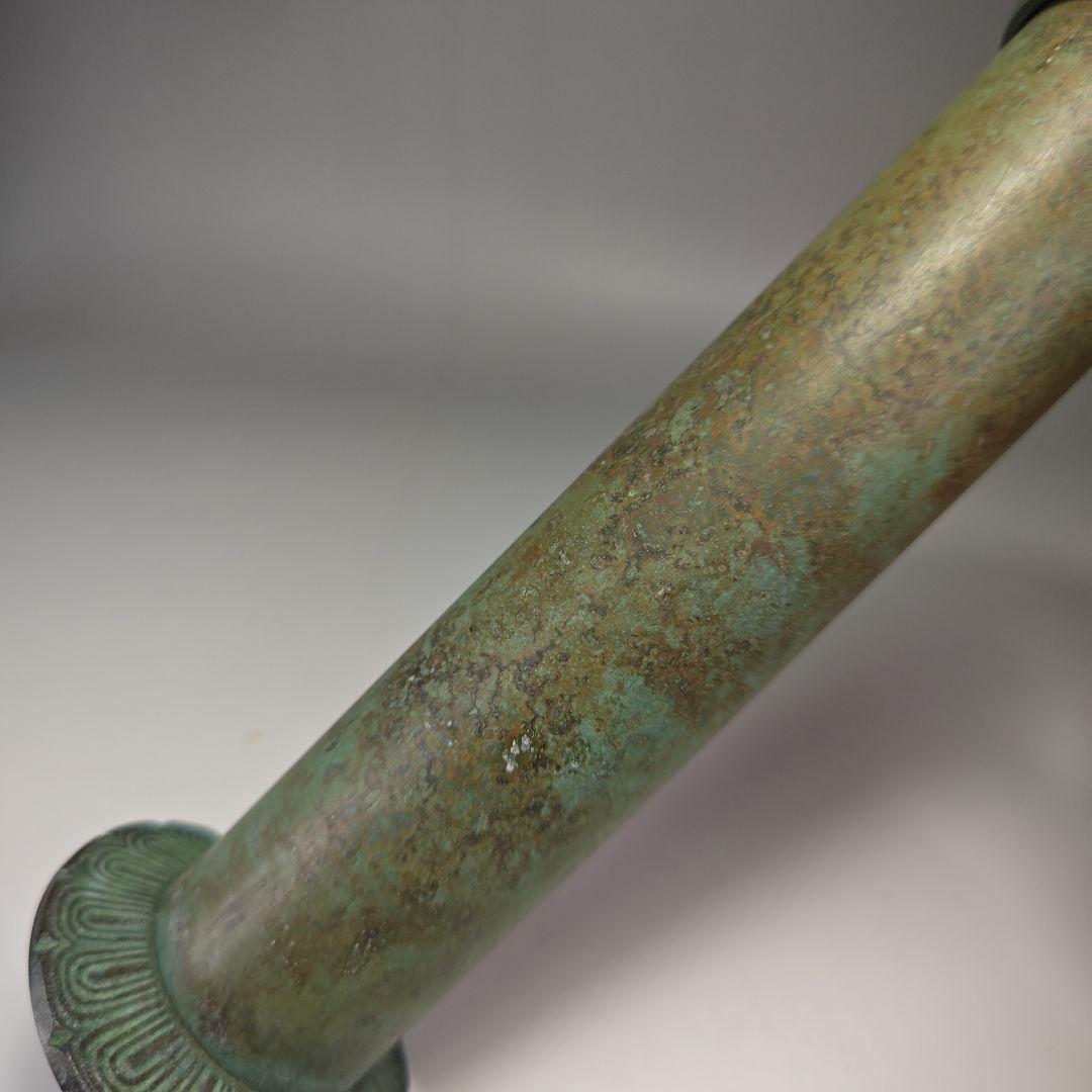 Kanaya Joun Kyozutsu Flower Vase Karakane Bronze with Tomobako Box