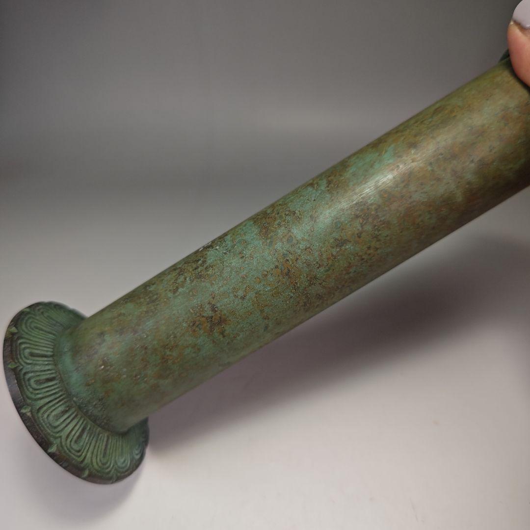 Kanaya Joun Kyozutsu Flower Vase Karakane Bronze with Tomobako Box