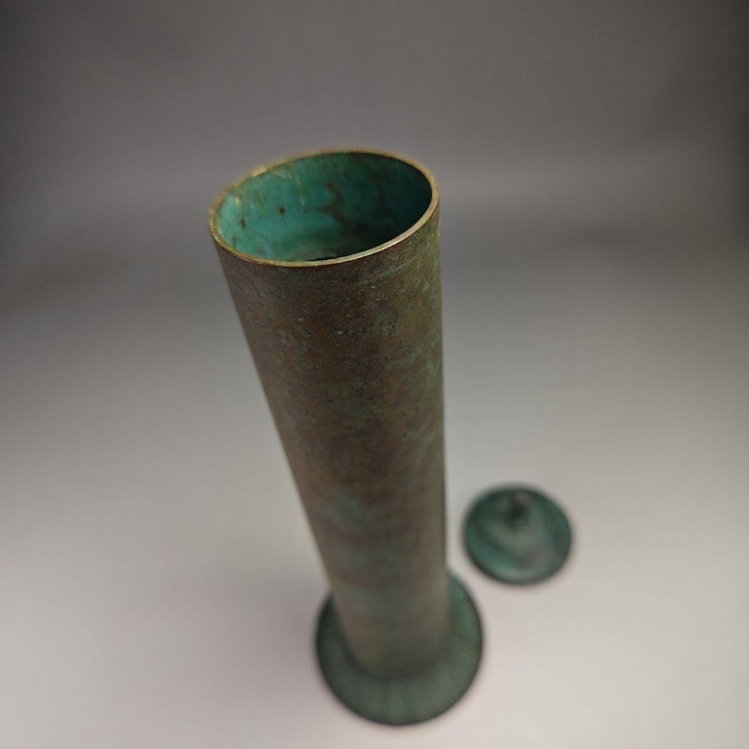 Kanaya Joun Kyozutsu Flower Vase Karakane Bronze with Tomobako Box