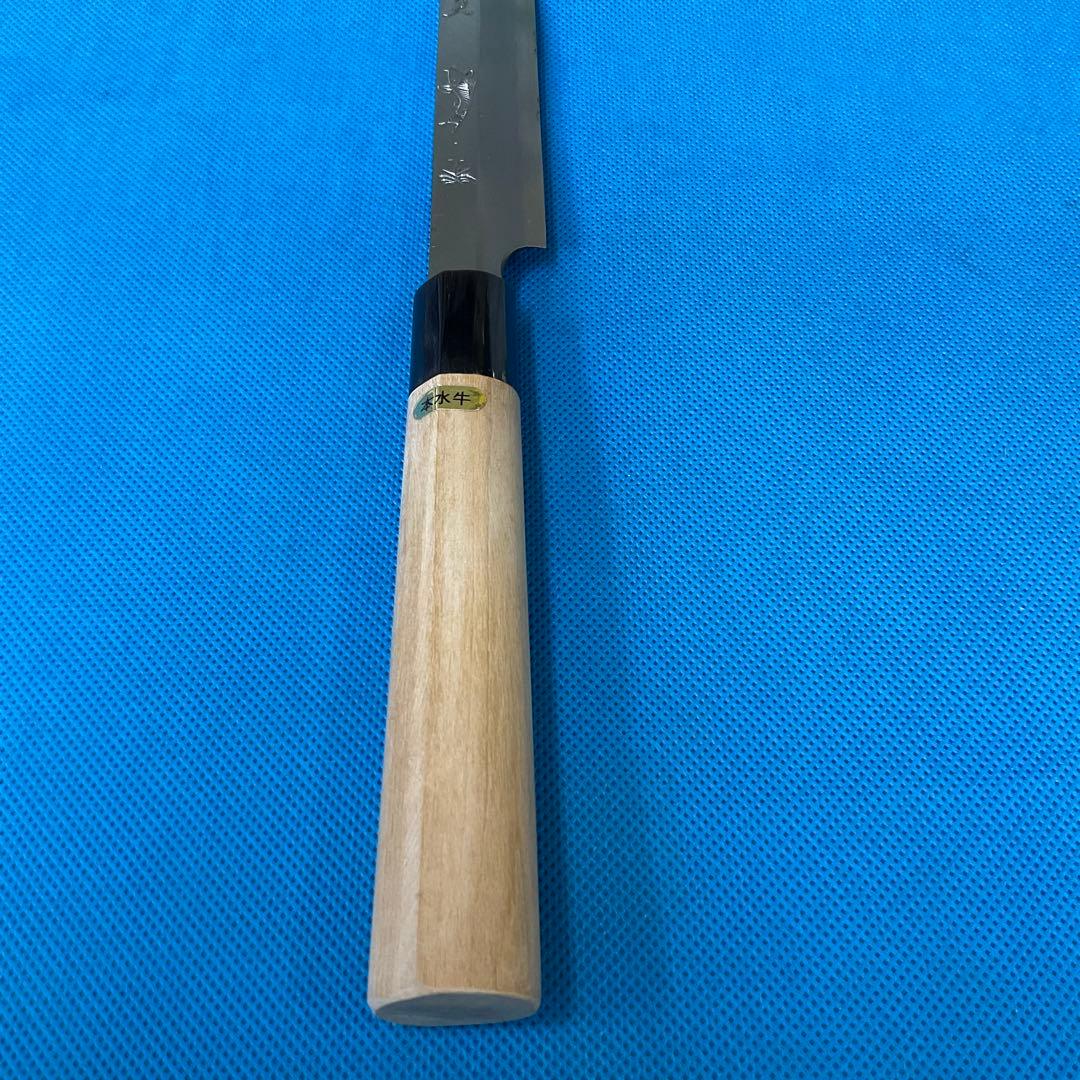 Japanese Tako-hiki Sashimi Knife, Forged Aoko Blue Steel, Buffalo Horn, 300mm