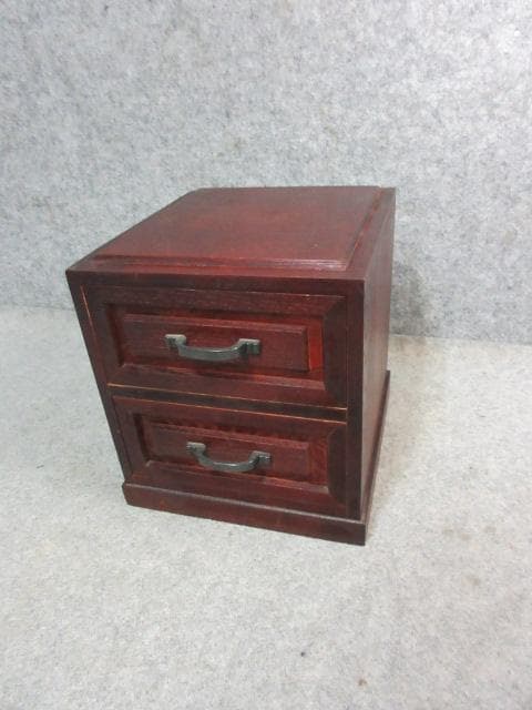 Japanese Wooden Small Chest of Drawers Trinket Box Antique Storage