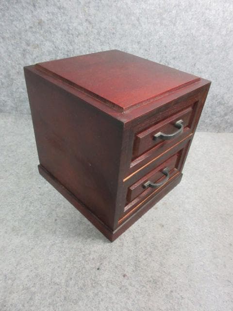 Japanese Wooden Small Chest of Drawers Trinket Box Antique Storage