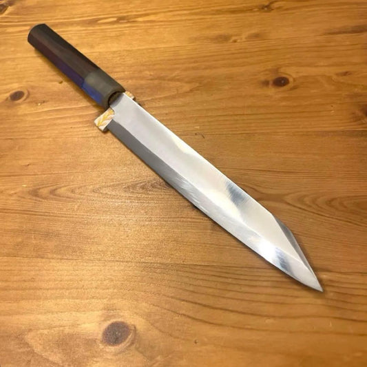 Kiritsuke Yanagiba Sashimi Knife Stainless Steel with Ebony Handle 210mm