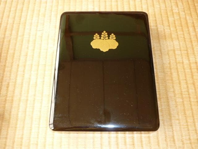 Wajima-nuri Lacquer Bunbako Writing Box, Gosan no Kiri Maki-e, Monbusho Award, Showa Era