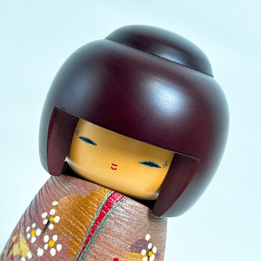 Fujikawa Masae Creative Kokeshi Doll Doshin Japanese Folk Craft with Stand