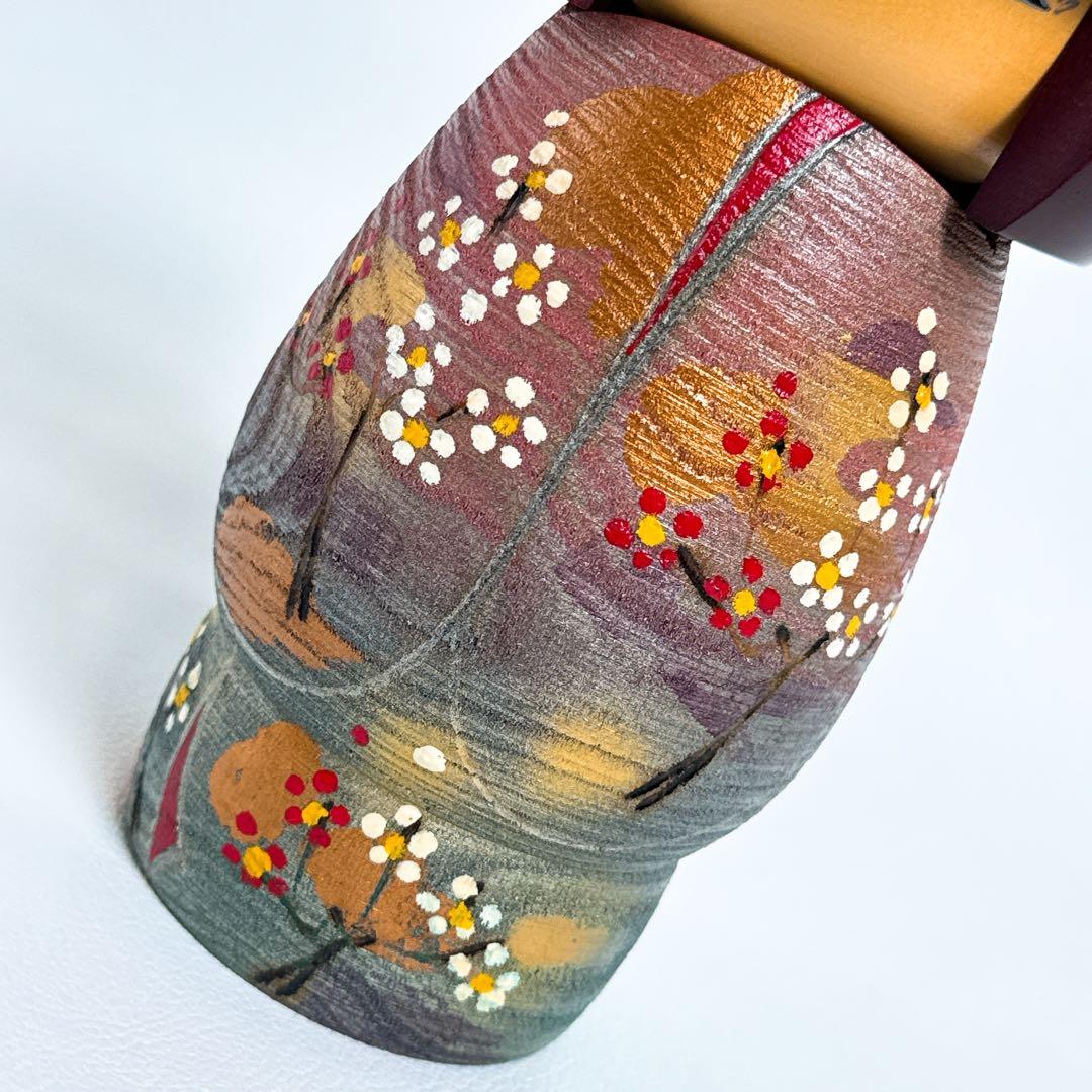Fujikawa Masae Creative Kokeshi Doll Doshin Japanese Folk Craft with Stand