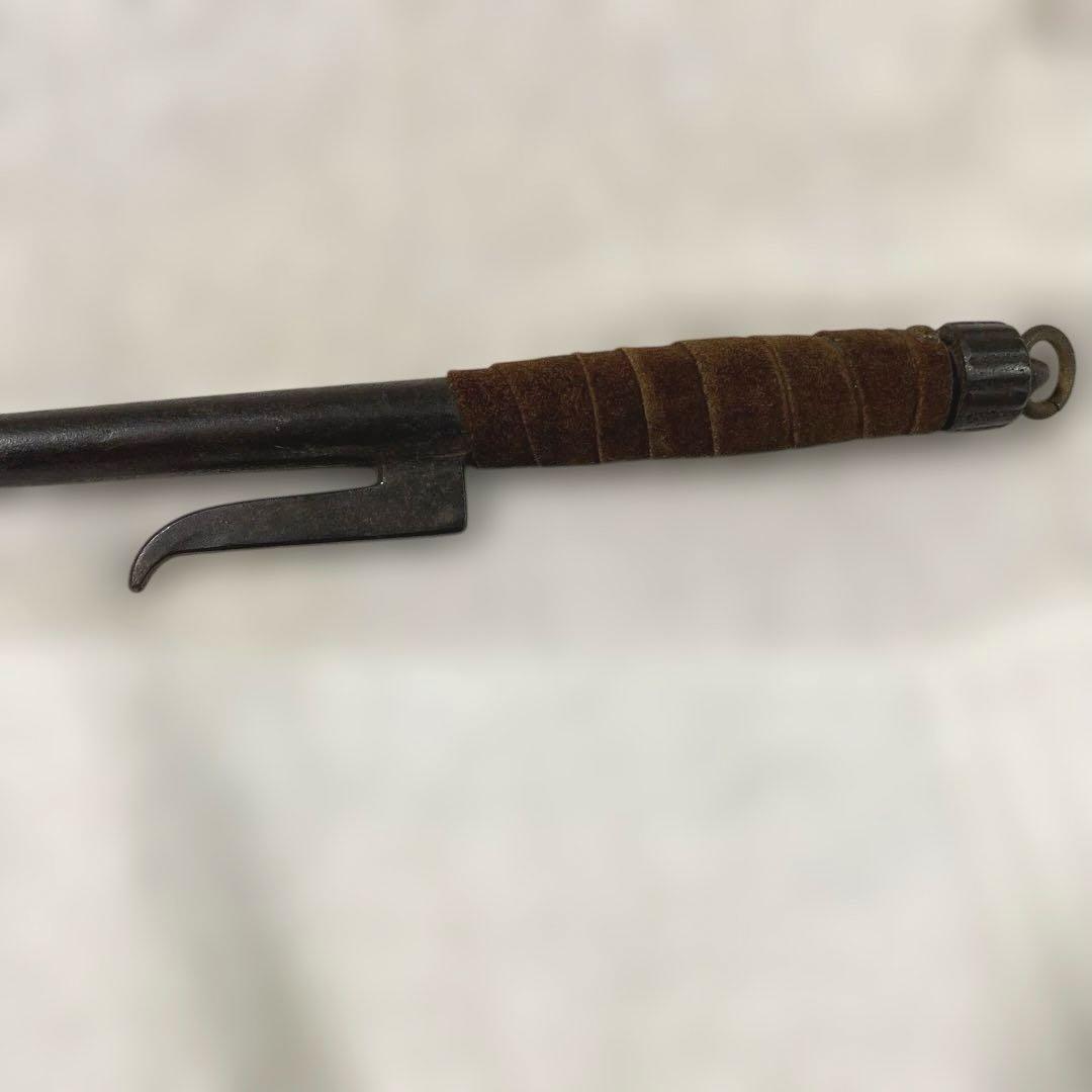 Antique Japanese Iron Jitte Samurai Weapon Approx. 39.5 cm