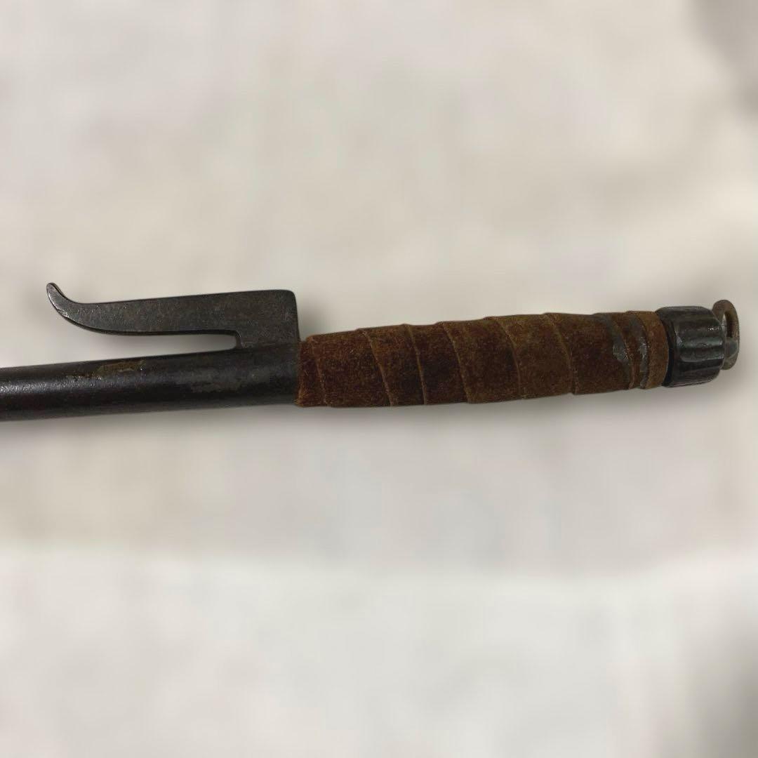 Antique Japanese Iron Jitte Samurai Weapon Approx. 39.5 cm