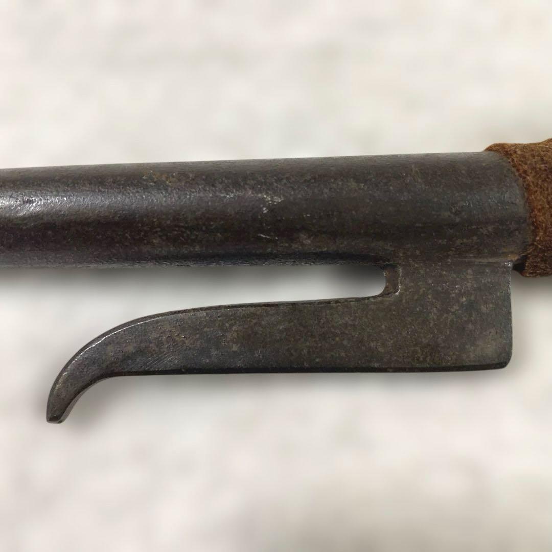 Antique Japanese Iron Jitte Samurai Weapon Approx. 39.5 cm