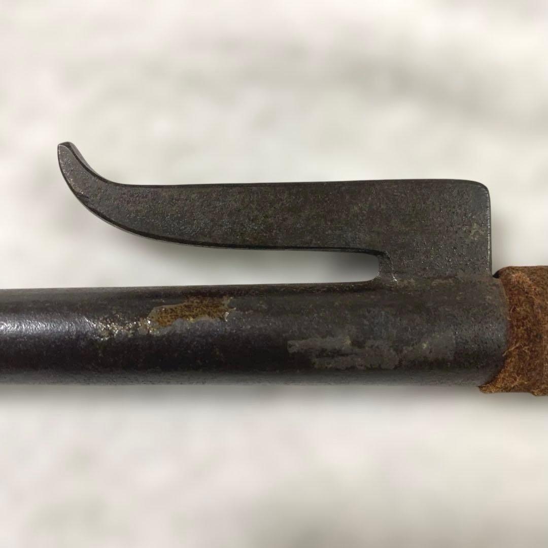 Antique Japanese Iron Jitte Samurai Weapon Approx. 39.5 cm