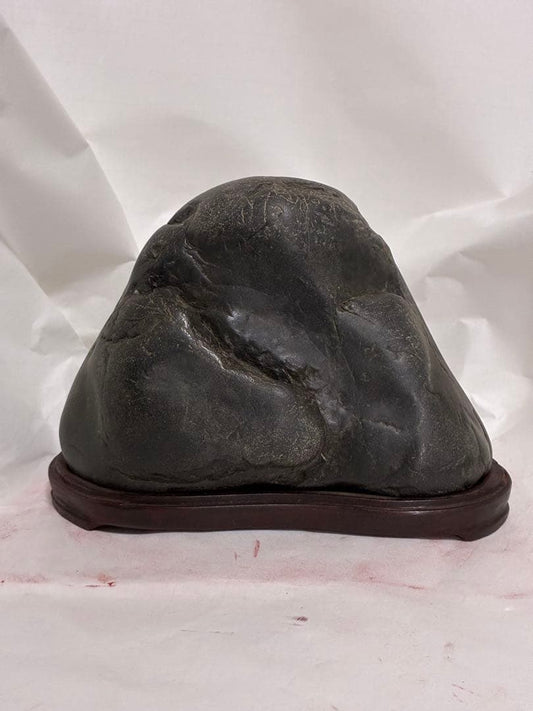 Kamuikotan Makuro-ishi Suiseki Viewing Stone from Hokkaido with Stand