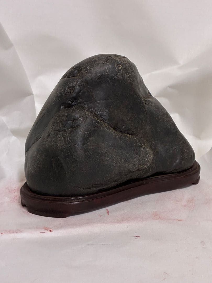 Kamuikotan Makuro-ishi Suiseki Viewing Stone from Hokkaido with Stand