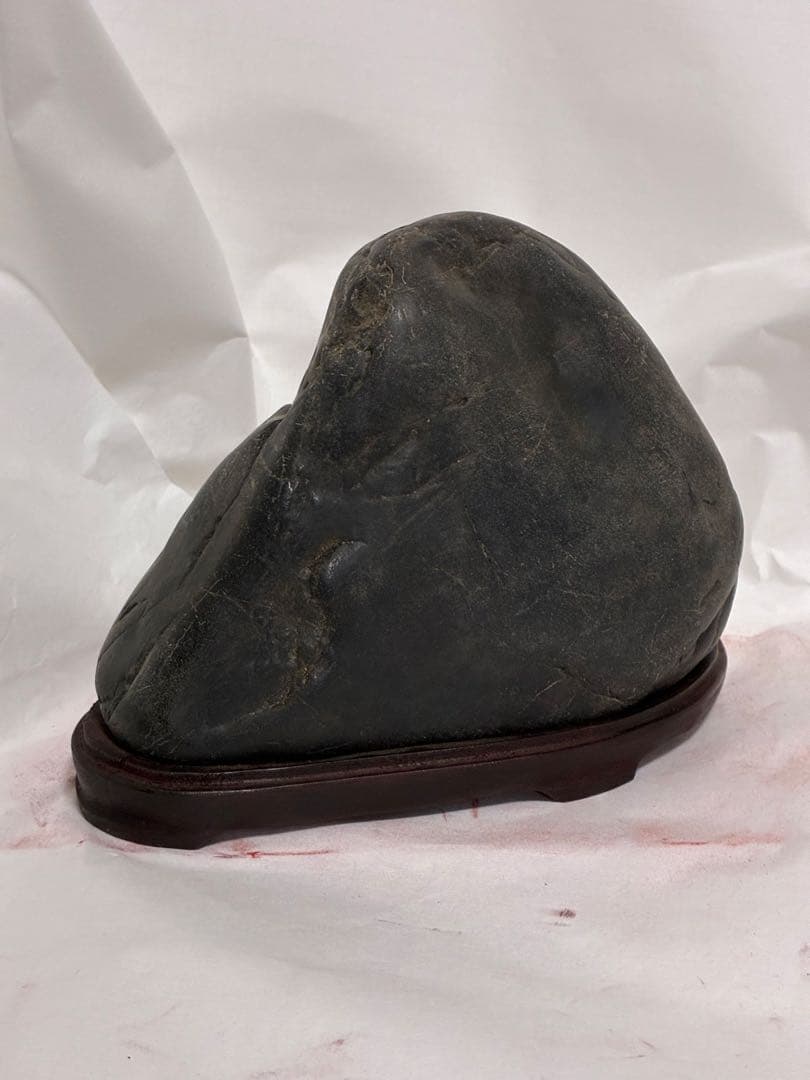 Kamuikotan Makuro-ishi Suiseki Viewing Stone from Hokkaido with Stand