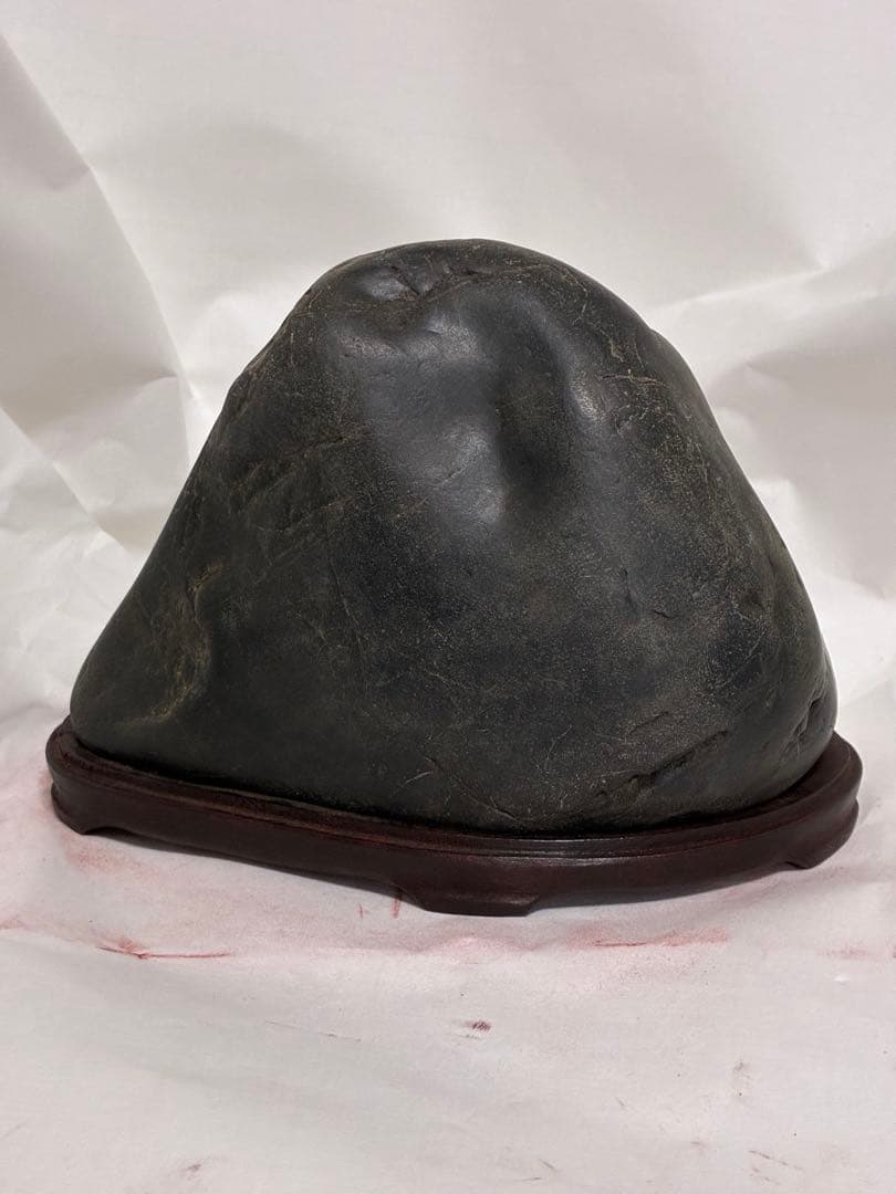 Kamuikotan Makuro-ishi Suiseki Viewing Stone from Hokkaido with Stand