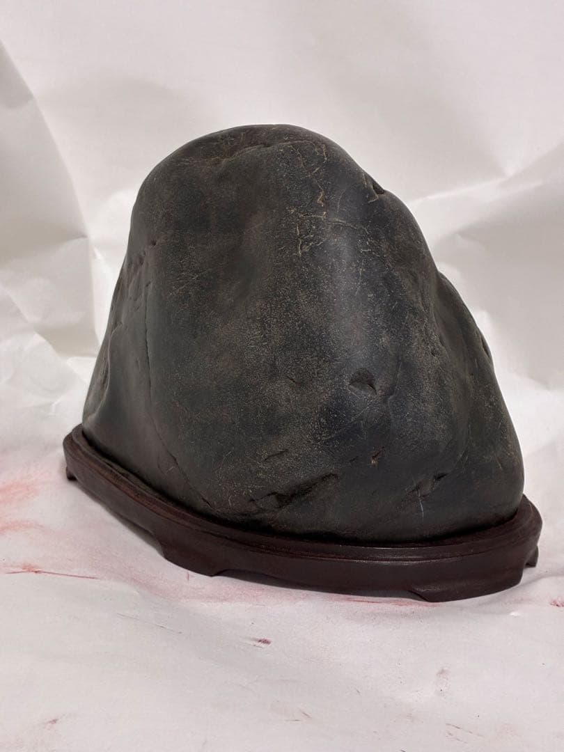 Kamuikotan Makuro-ishi Suiseki Viewing Stone from Hokkaido with Stand