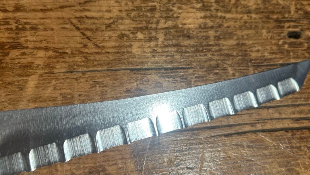 Glestain Premium Slicing Knife 20 GM Dimpled Blade Hammertone Handle Japan