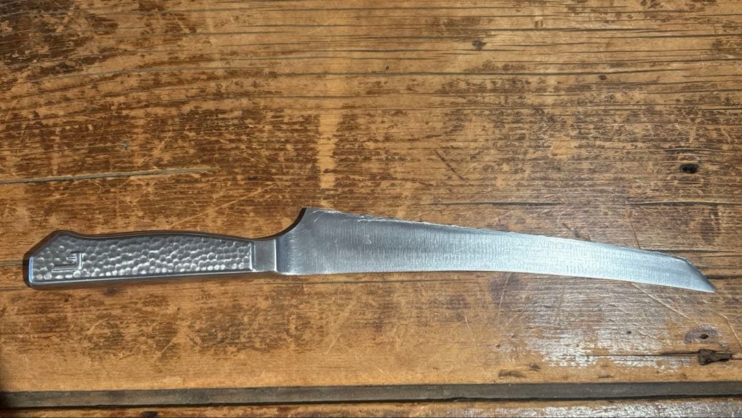 Glestain Premium Slicing Knife 20 GM Dimpled Blade Hammertone Handle Japan