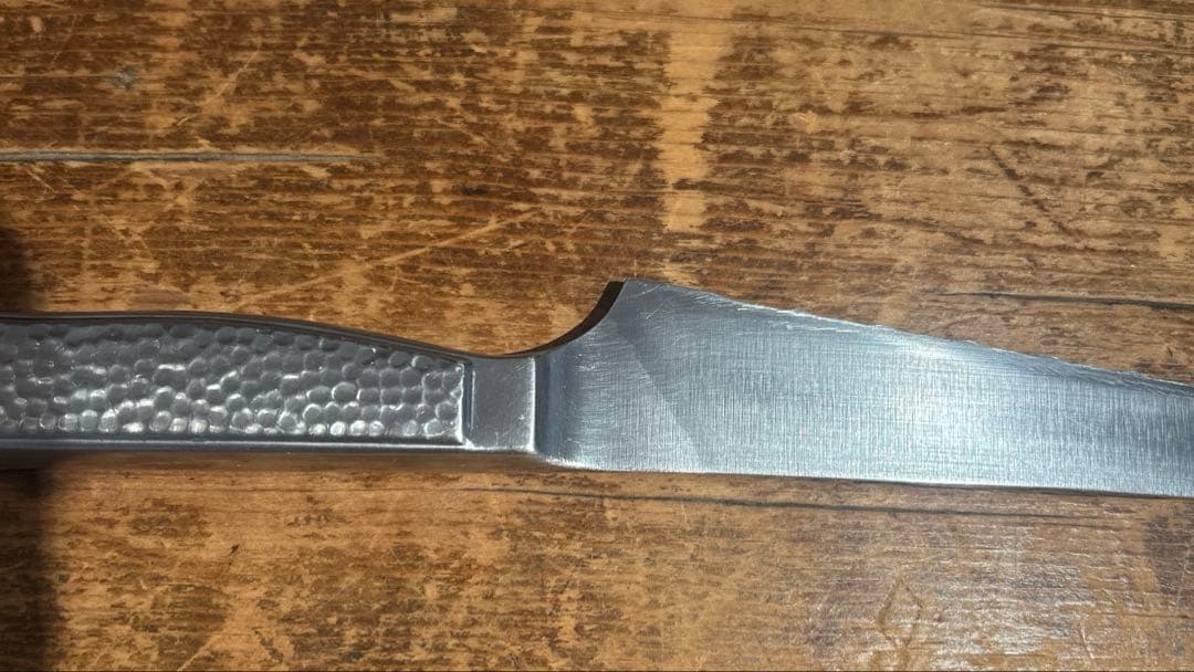 Glestain Premium Slicing Knife 20 GM Dimpled Blade Hammertone Handle Japan