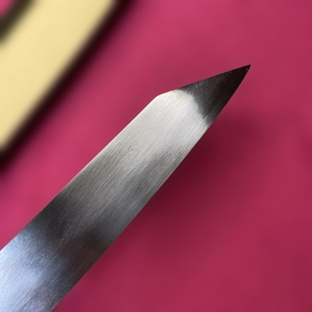 Ginsan Steel Petty Knife Double-Bevel with Ebony Octagonal Handle 150mm