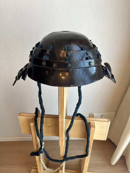 Ashigaru Chochin Kabuto Collapsible Helmet Black Lacquer Edo Bunkyu Era Sendai
