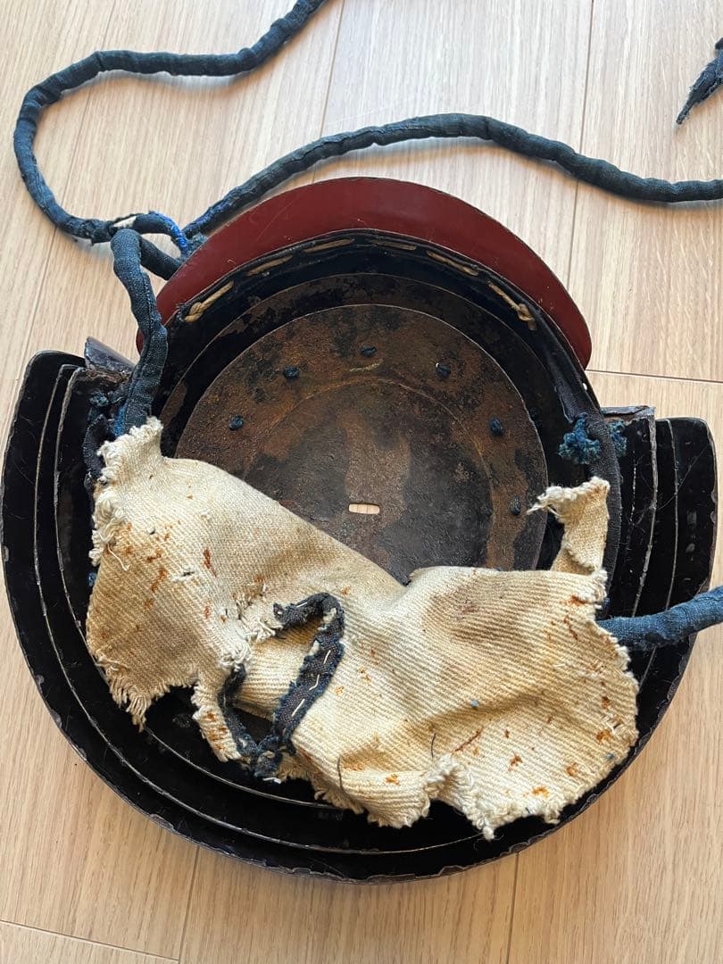 Ashigaru Chochin Kabuto Collapsible Helmet Black Lacquer Edo Bunkyu Era Sendai
